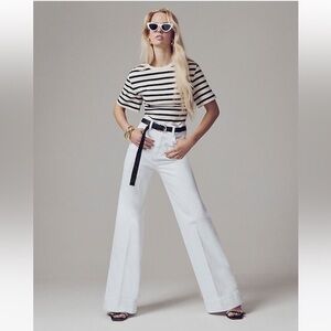 J. Crew White Wide Leg Trouser NWT